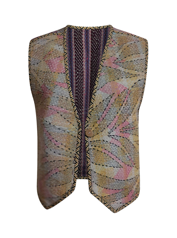 kantha vintage gillet no waste sale hema