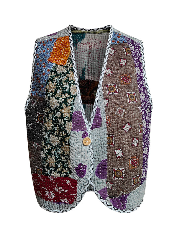 kantha vintage gillet nysa