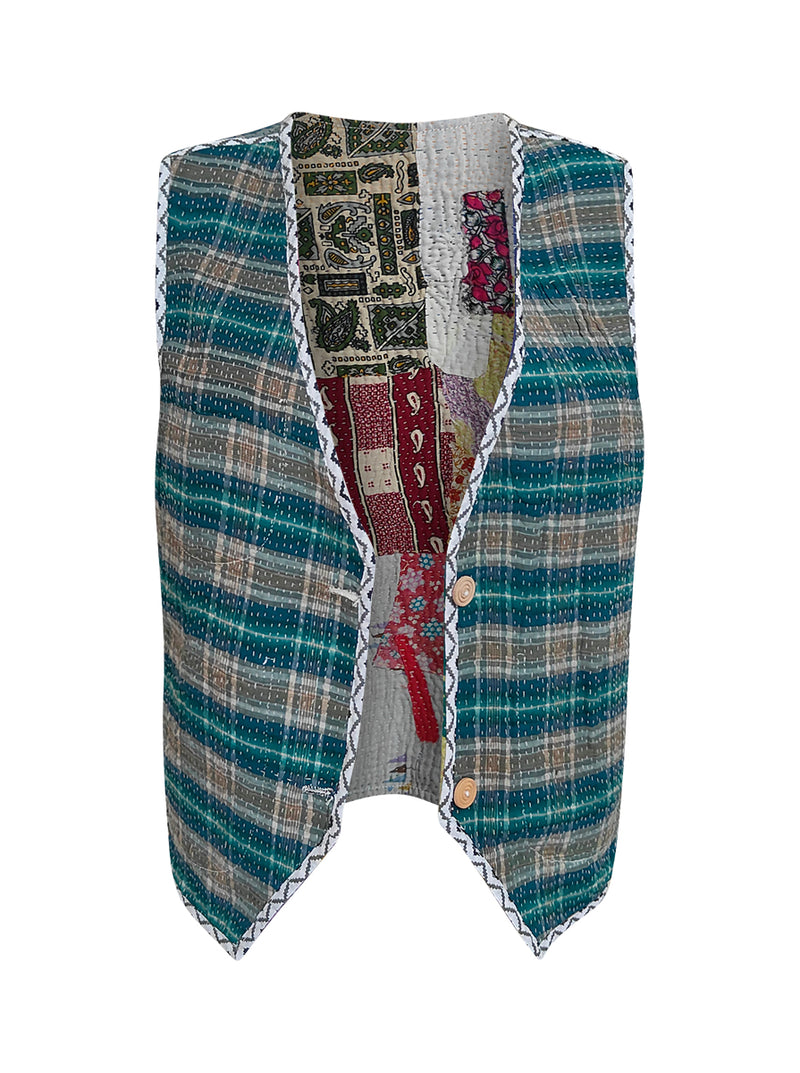 kantha vintage gillet bhulu