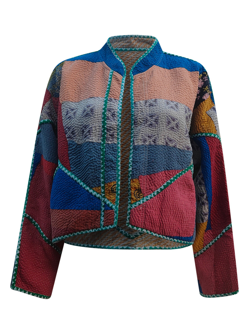 kantha vintage crop jacket kaya