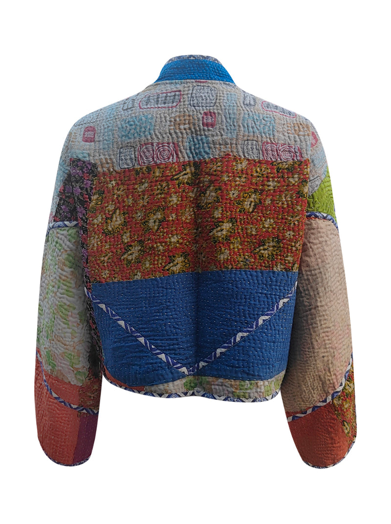 kantha vintage crop jacket dia