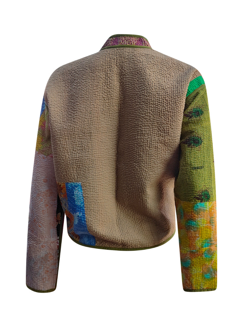 kantha vintage crop jacket sia