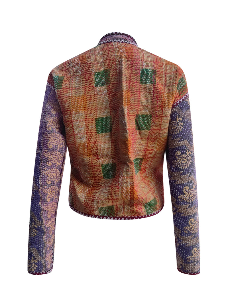 kantha vintage crop jacket karya