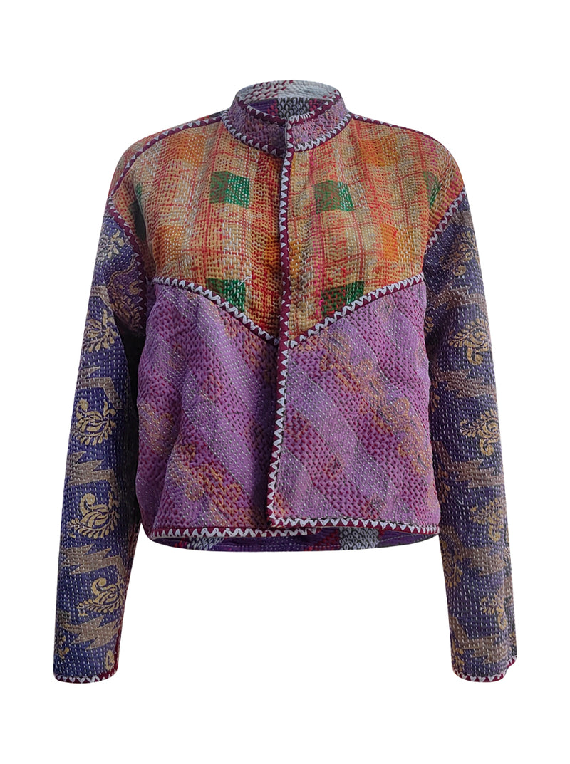 kantha vintage crop jacket karya