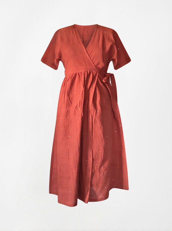 indigenous organic cotton wrap rust