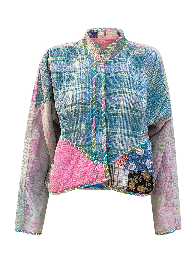 kantha vintage crop jacket surabhi