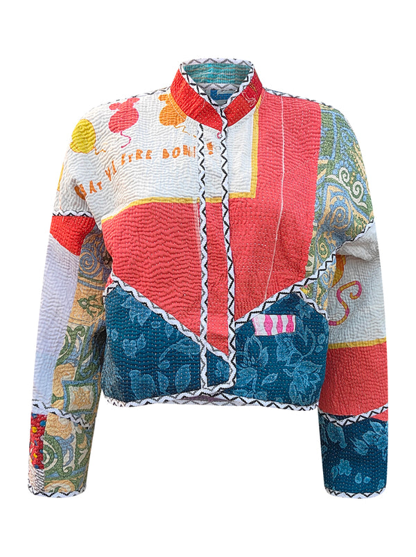 kantha vintage crop jacket ameena