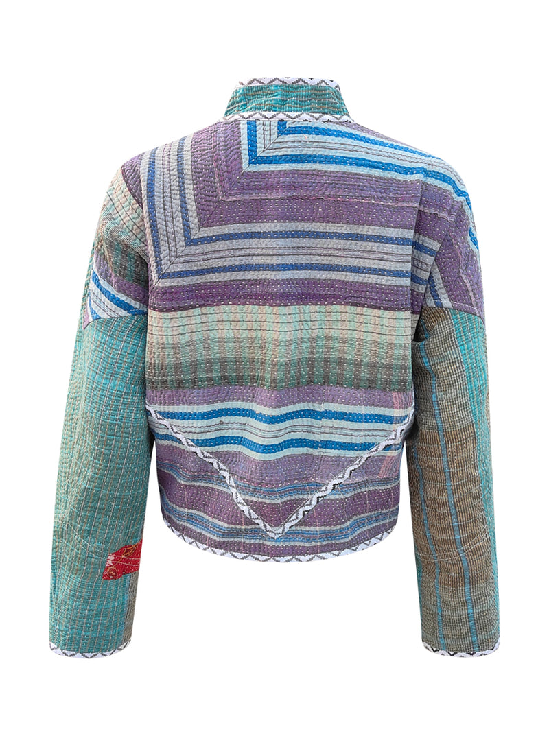 kantha vintage crop jacket ameena