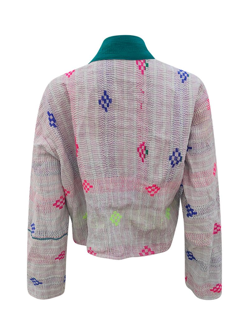 kantha vintage crop jacket chara