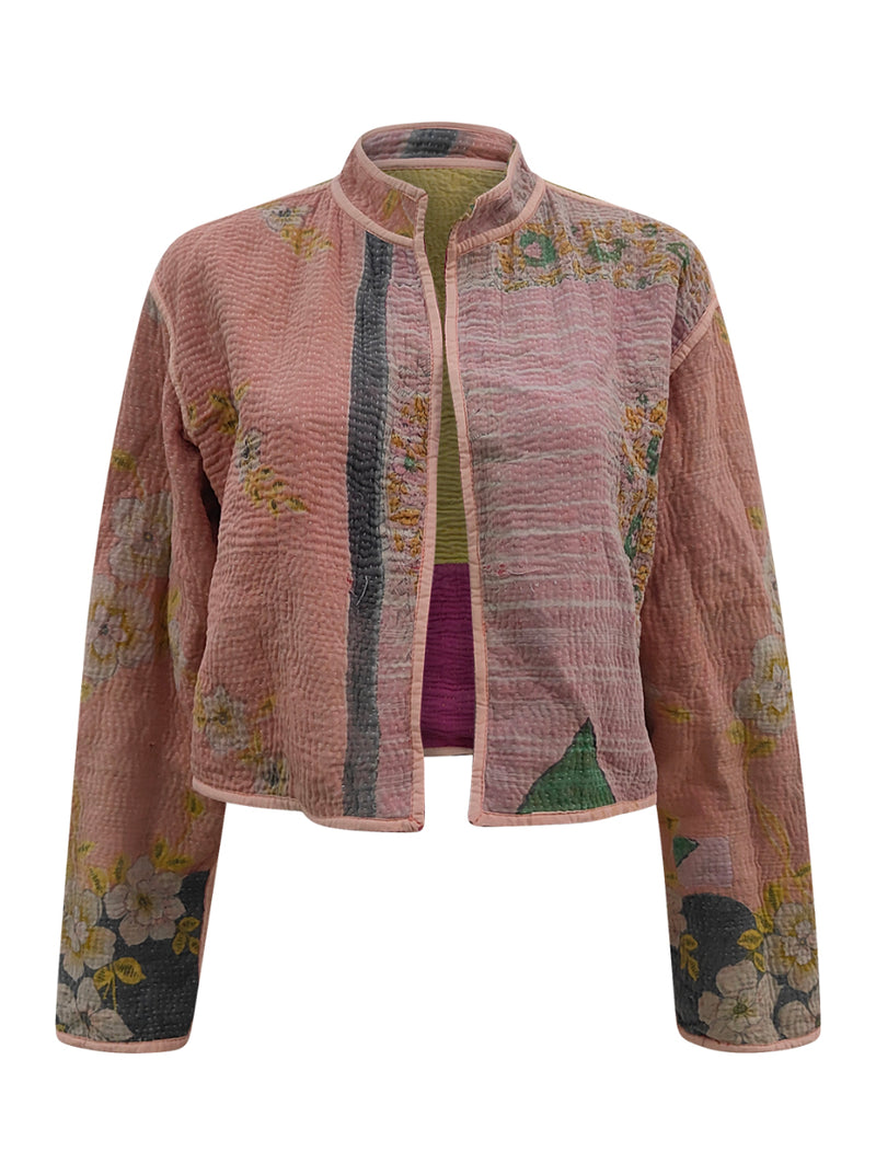 kantha vintage crop jacket darika