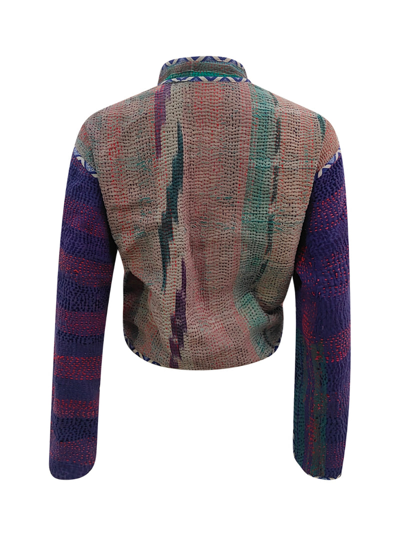 kantha vintage crop jacket devaki