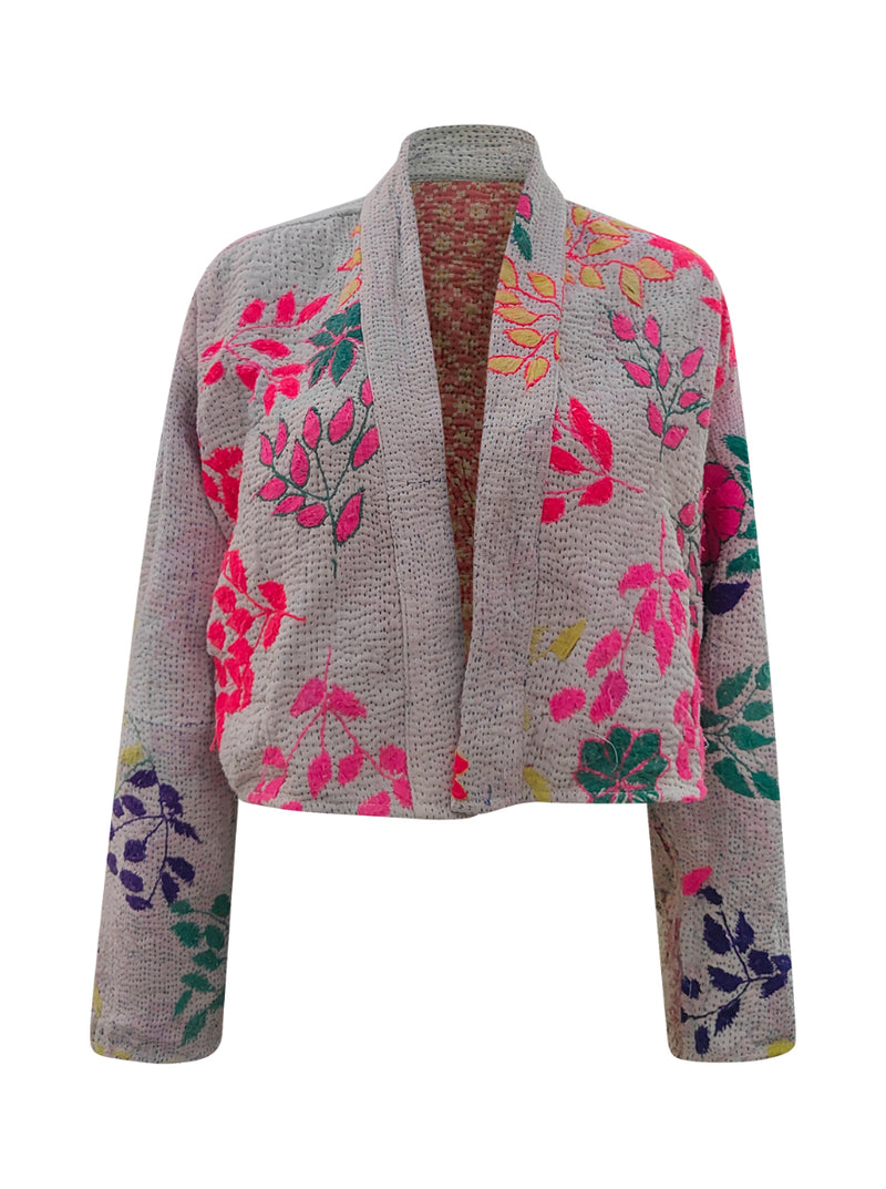 kantha vintage crop jacket bhavna