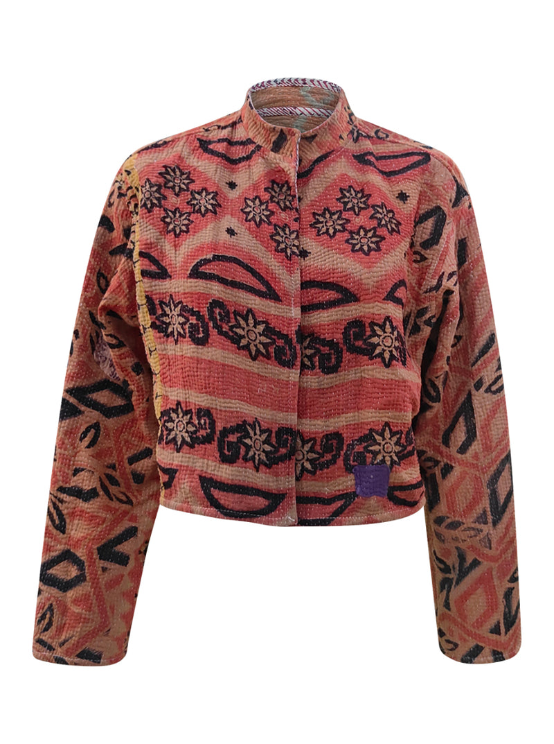 kantha vintage crop jacket chakrika