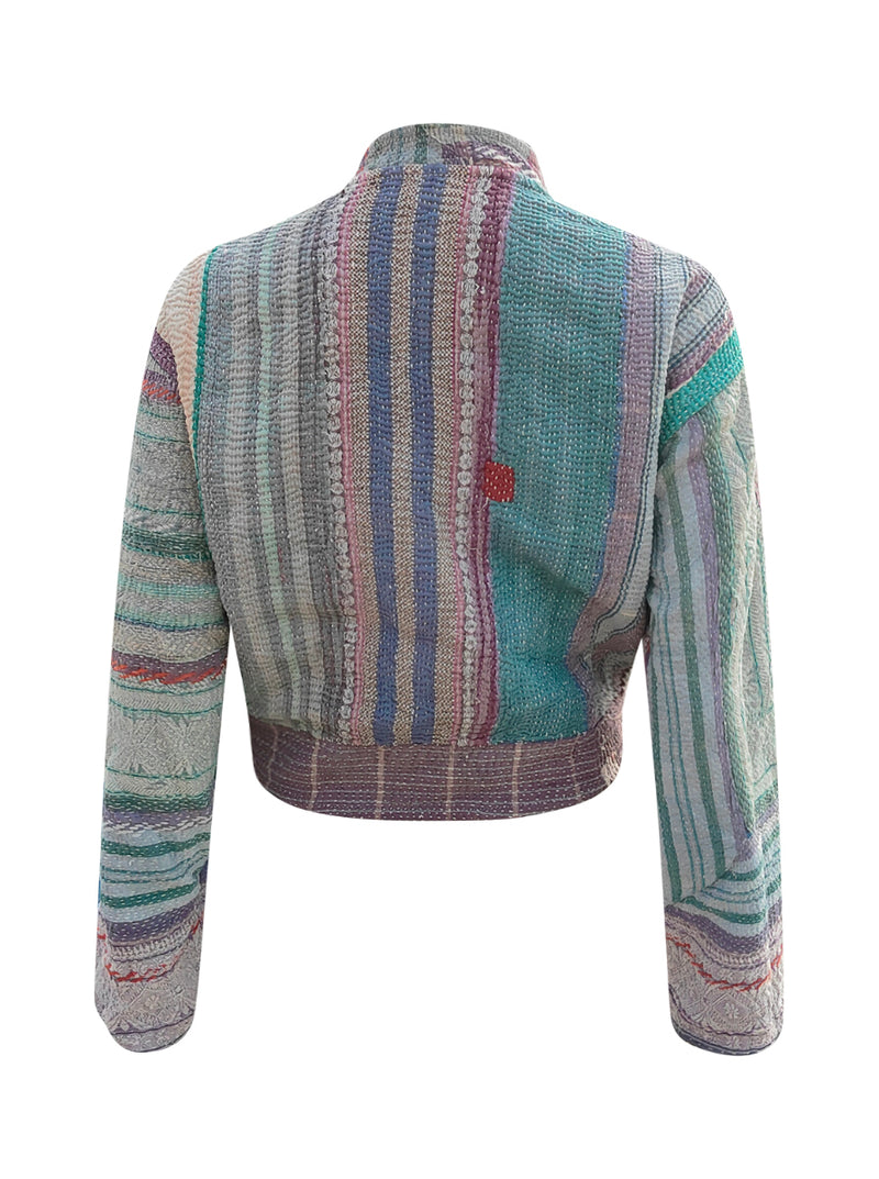 kantha vintage crop jacket beeja