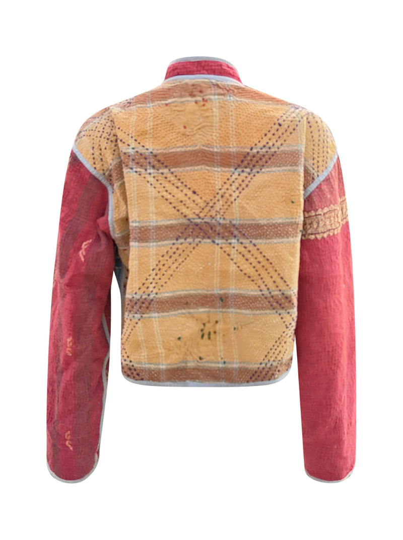 kantha vintage crop jacket brinda