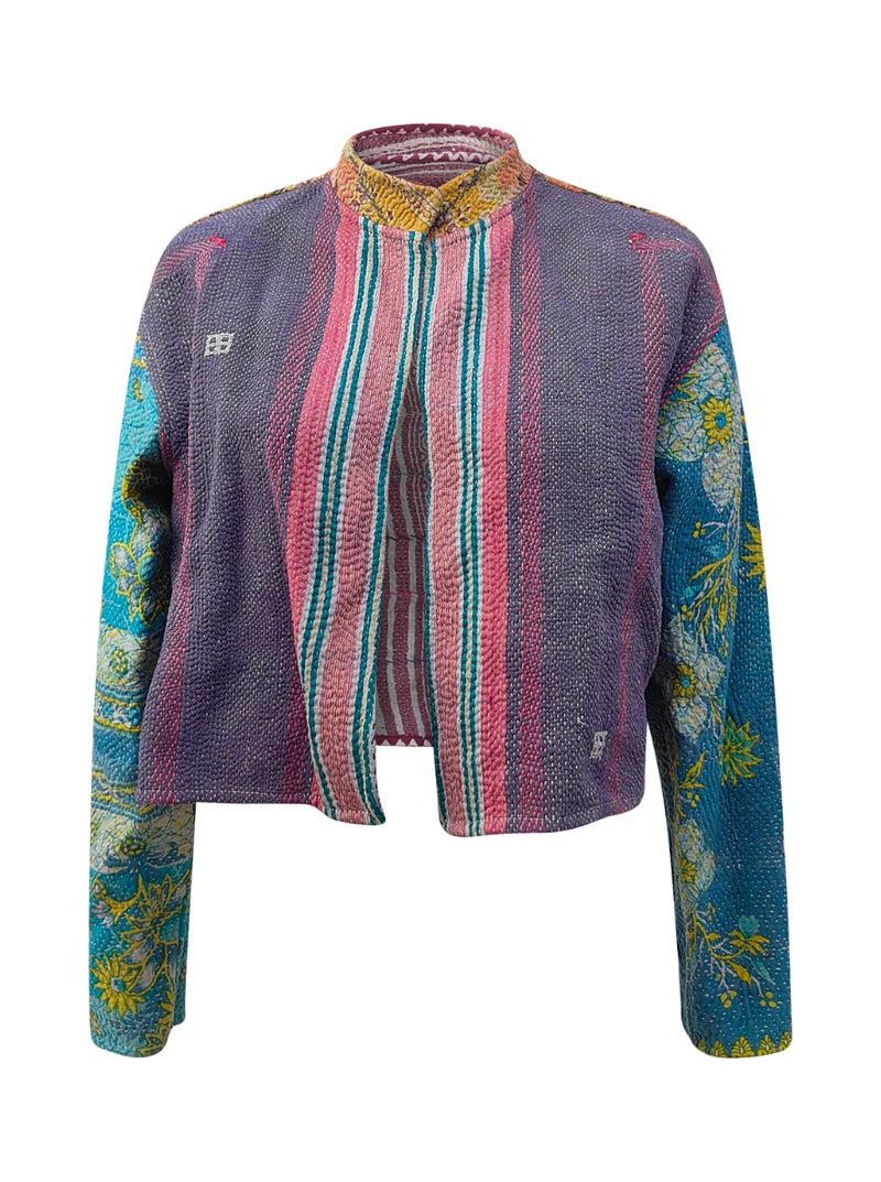 kantha vintage crop jacket anjali