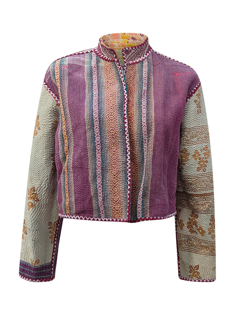 kantha vintage crop jacket anjali