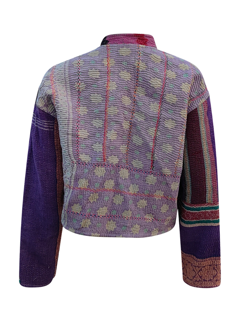 kantha vintage crop jacket sabeena