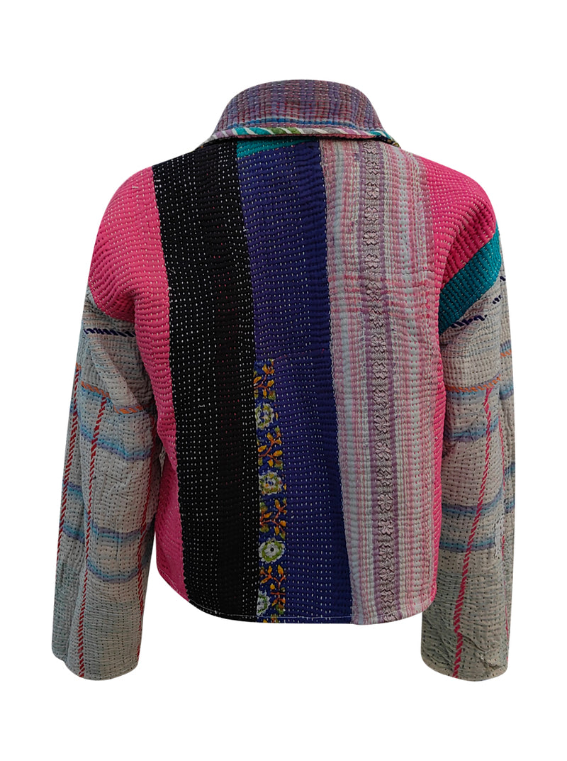 kantha vintage crop jacket sabia