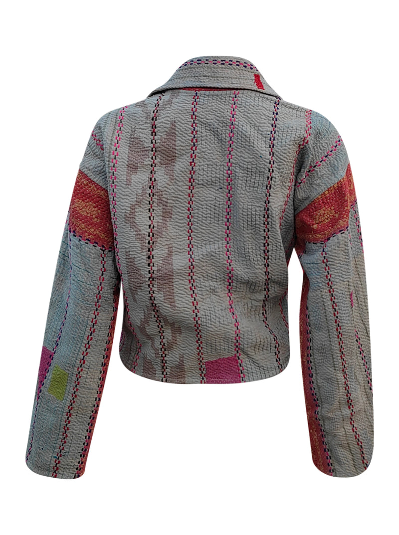 kantha vintage crop jacket keerti