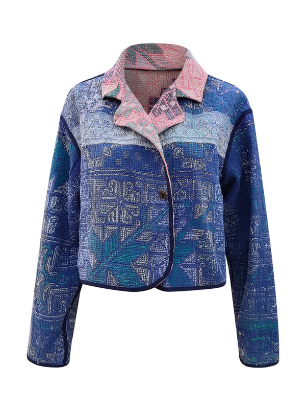 kantha vintage crop jacket sabitha