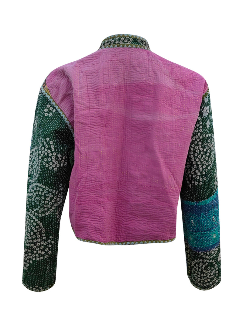 kantha vintage crop jacket sushila