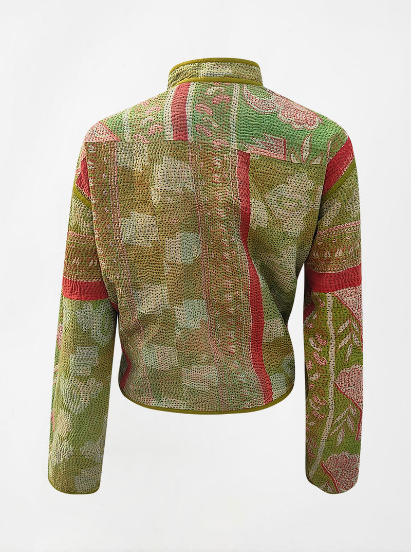 kantha vintage crop jacket raha (holi)