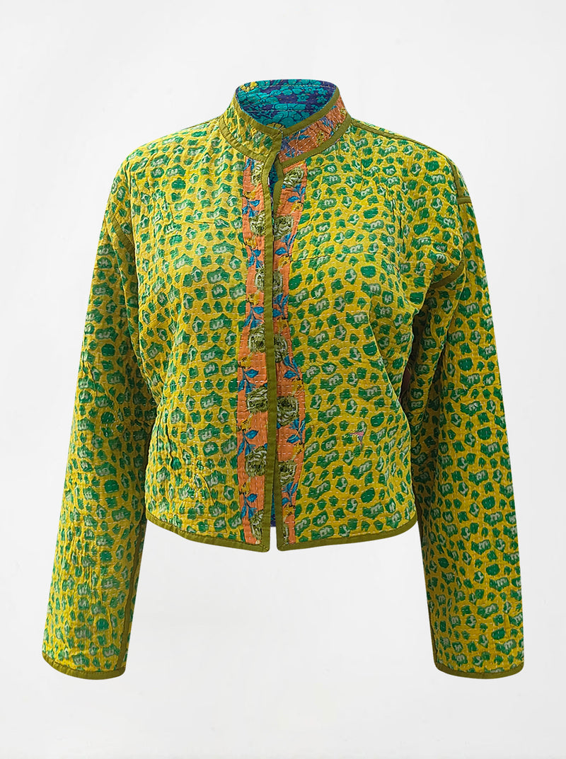 kantha vintage crop jacket karuna (holi)