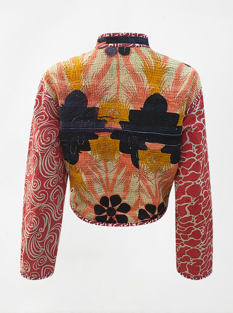 kantha vintage crop jacket krisha (holi)