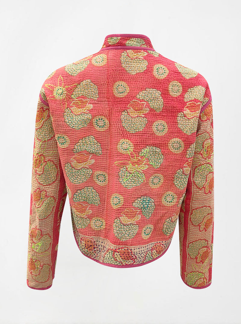 kantha vintage crop jacket suhana (holi)