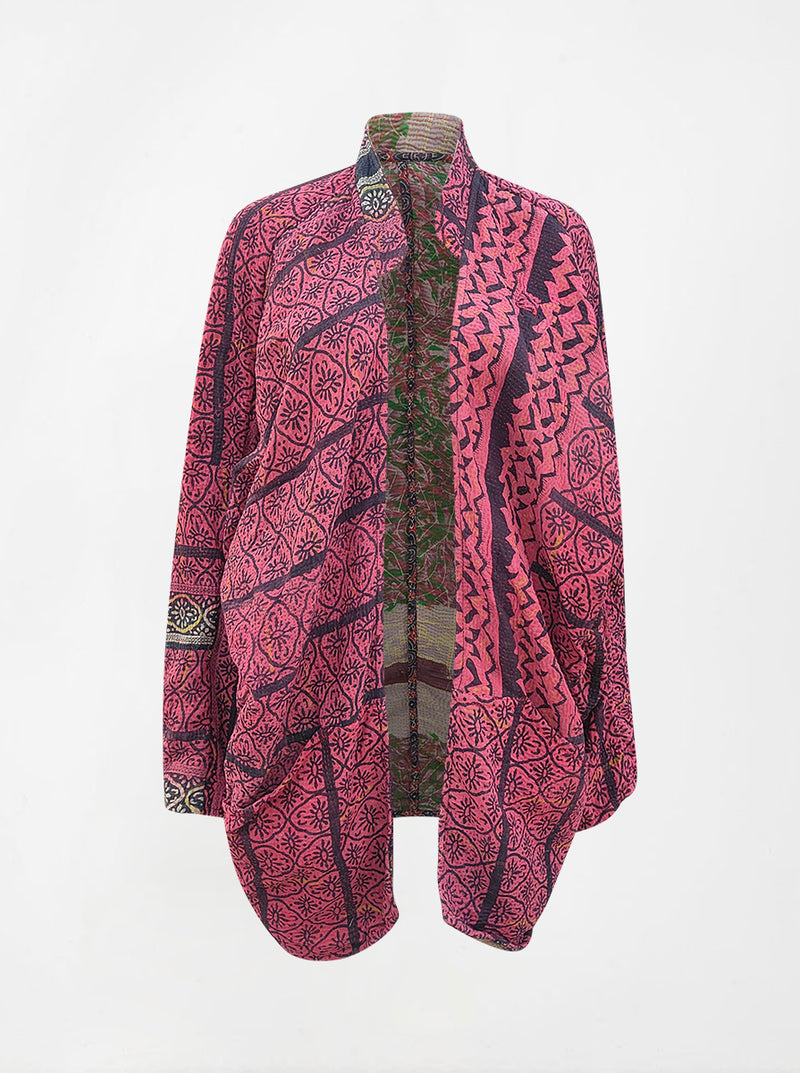 kantha vintage long jacket kamya (holi)