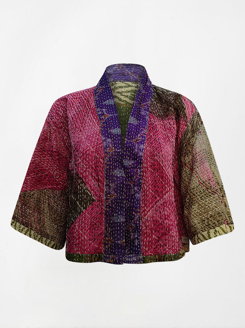 kantha vintage silk bolero sushila (holi)