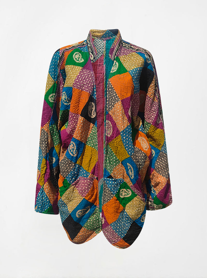 kantha vintage long jacket lovely (holi)