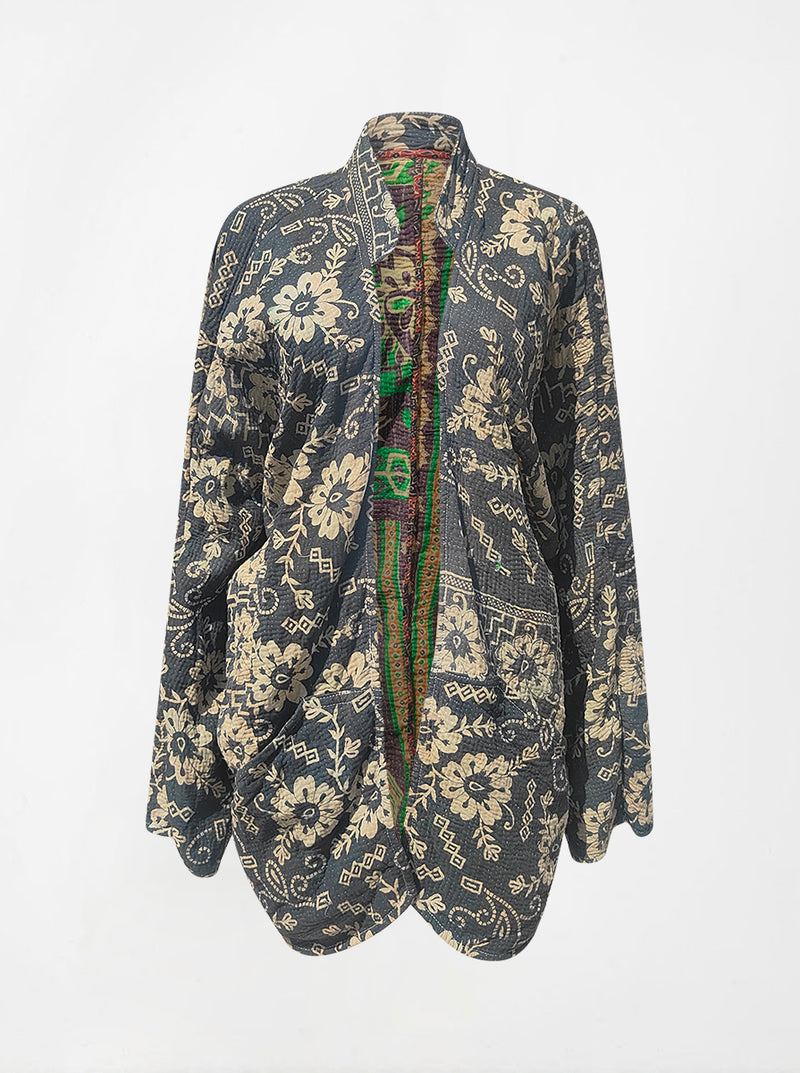 kantha vintage long jacket lama (holi)