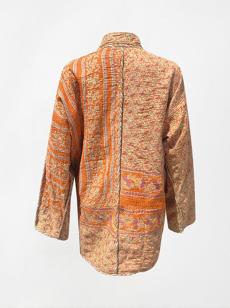 kantha vintage long jacket pritika (holi)