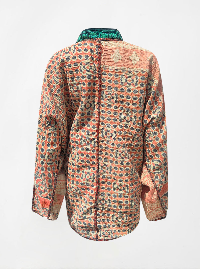 kantha vintage long jacket shrutika (holi)