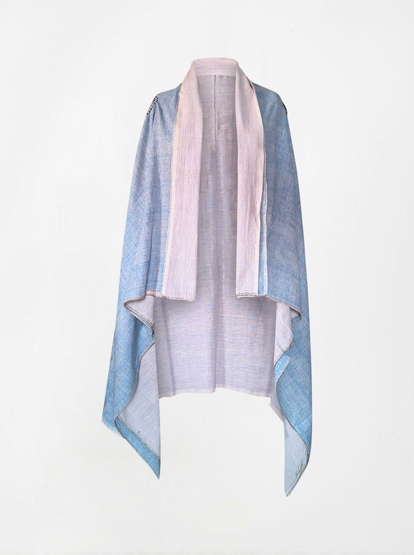 cape infinity duo kala organic cotton sky blue and mauve (double layer)
