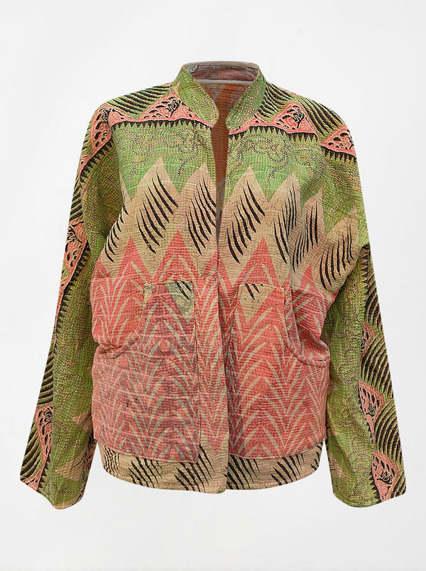 kantha reversible collar vest heera (butterfly)