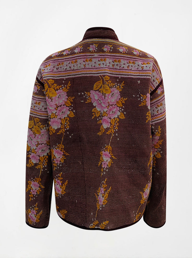 kantha vintage reversible collar vest shanu (butterfly)