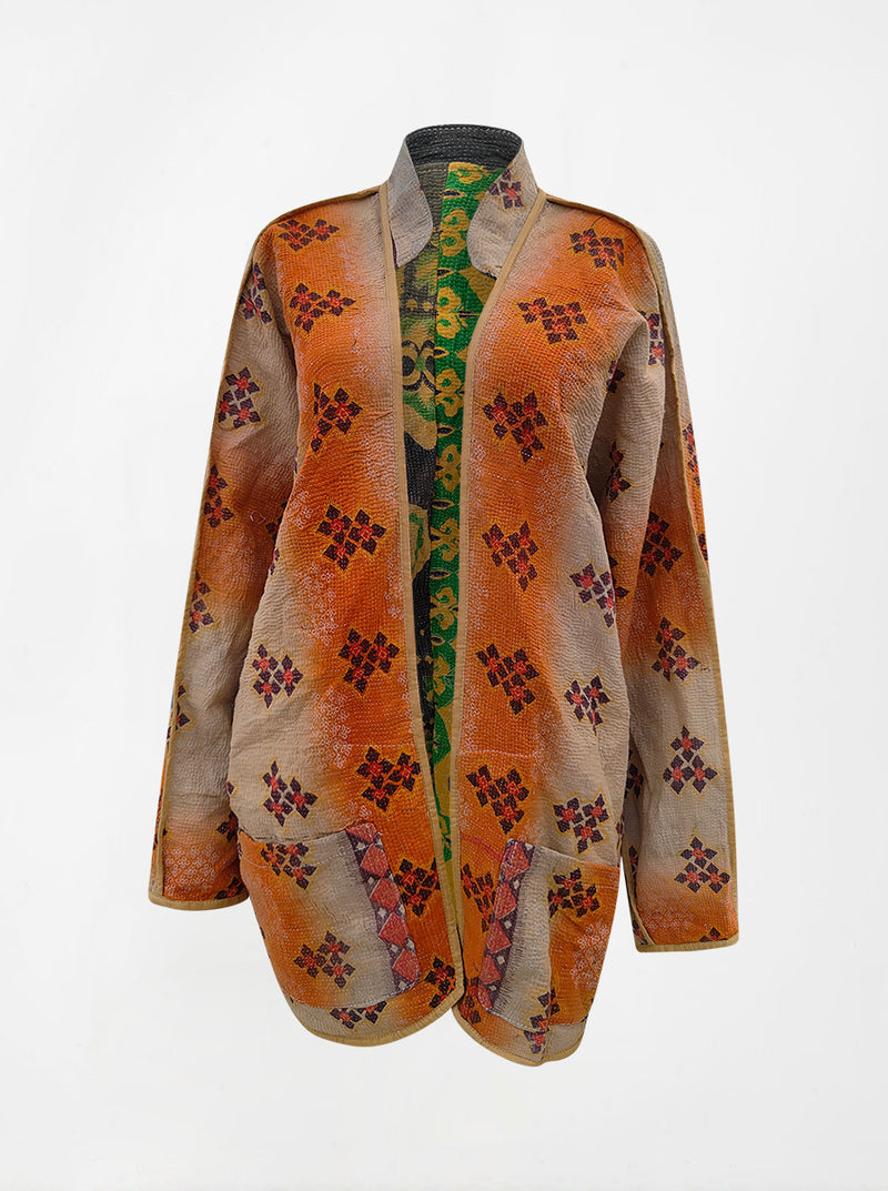 kantha vintage long jacket manyee