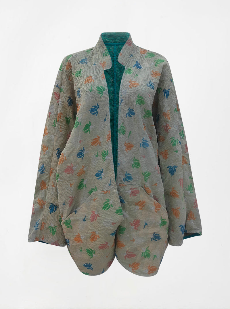 kantha vintage long jacket shama