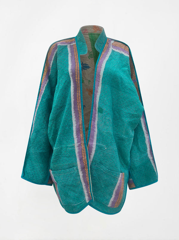 kantha vintage long jacket shama