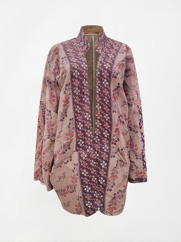 kantha vintage long jacket meera