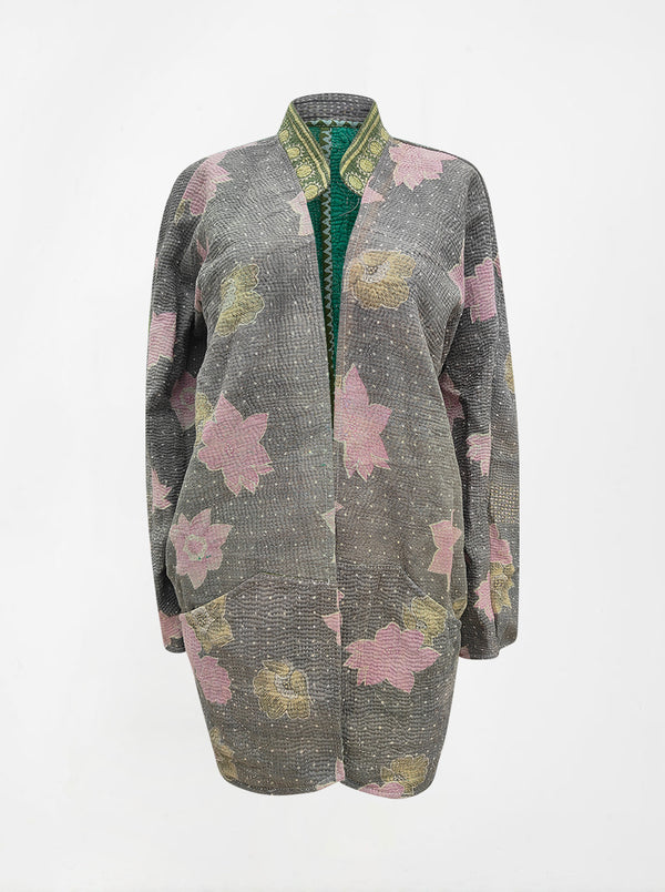 kantha vintage long jacket mansi