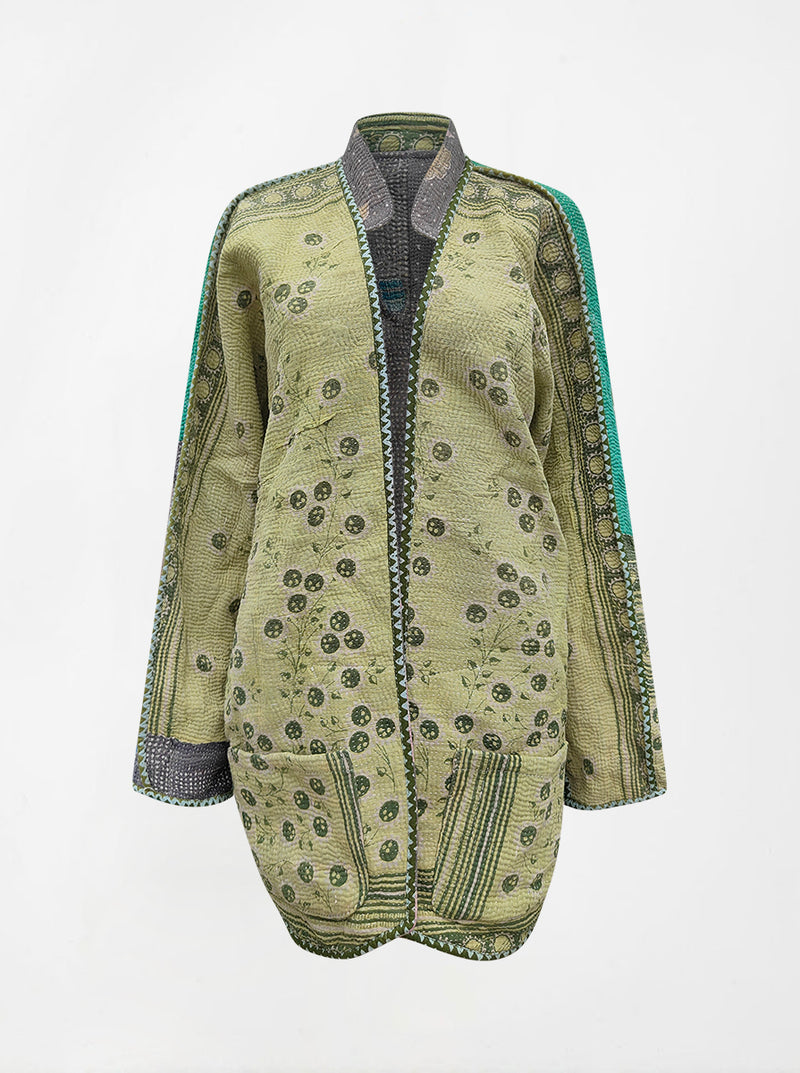 kantha vintage long jacket mansi