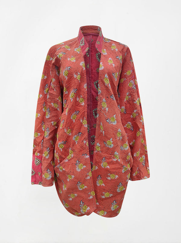 kantha vintage long jacket pooja