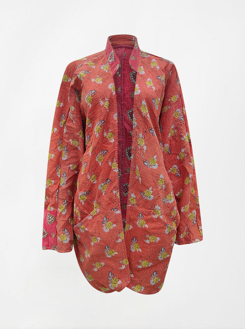 kantha vintage long jacket pooja