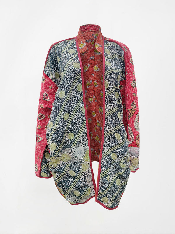 kantha vintage long jacket pooja