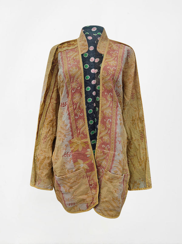 kantha vintage long jacket priya