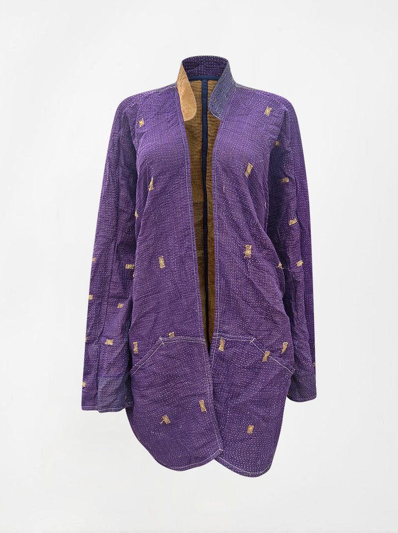 kantha vintage long jacket vidya